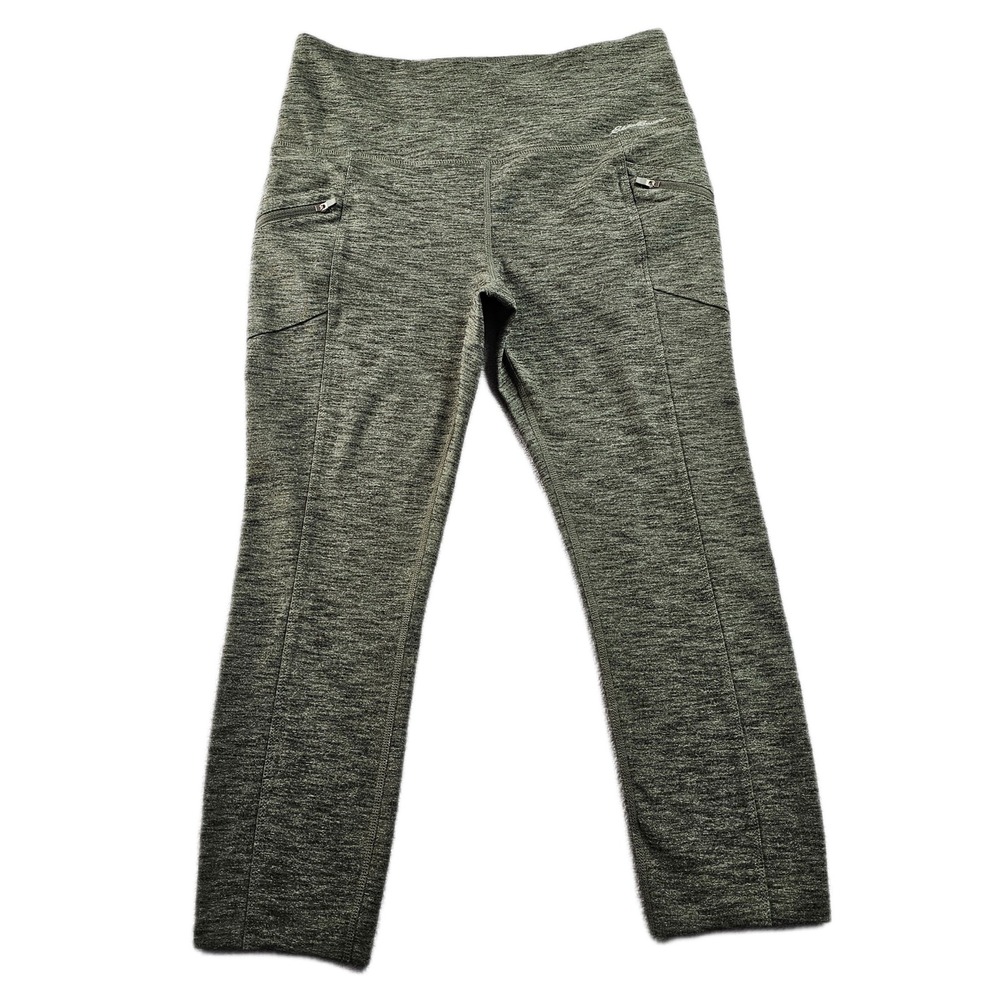 Eddie Bauer Trail Tight Leggings Womens M Green Base Layer Hiking High Waisted‎